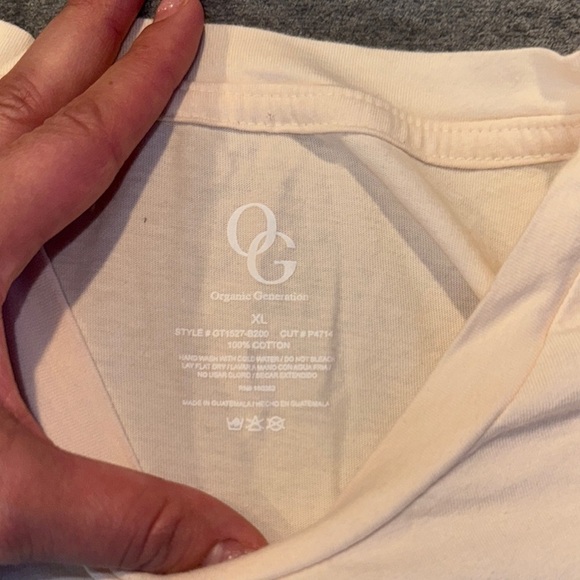 Organic Generation -  Women’s Cream Tahoe cropped T-Shirt size XL - Picture 3 of 8